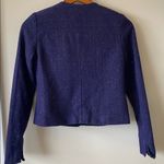 Gap Women's Deep Purple tweed Blazer vintage Y2K shoulder pads size 0 Photo 3