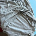 Vince  Womens Linen Henley Shirt Dress Gray Roll Tab Sleeve Drawstring Size‎ Med Photo 4