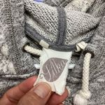 Anthropologie  Gray Knit Hoodie with Embroidery Photo 2