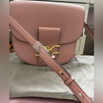 Alexis Bittar  TWISTED GOLD LEATHER SADDLE BAG IN DUSTY PINK Photo 3