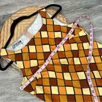 Vintage 90’s does 70’s geometric diamond browns mini‎ dress clueless spice girls Size 4 Photo 6