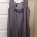 EXPRESS 3 for $15! Gray embellished  tank top, XS Photo 0