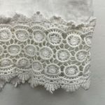 Marina Luna Linen White Crochet Trim Sleeveless Top size Medium Photo 3