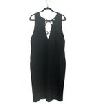 Simple Retro Sheath Black Midi Dress, New with Tags Size L Photo 2
