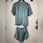 Unbranded Elegant White Lace Trim Blue Satin Sleepwear Set Size M Photo 5