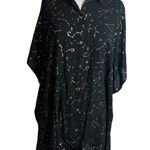 NWT SUNSHINE 79 Graphic Resort Shirt swim cover up zodiac Sz L/XL Black Photo 4