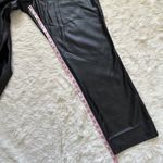 Joie Pants Faux Leather Smocked Elastic High Waist Pull On Straight Leg Black L Photo 9