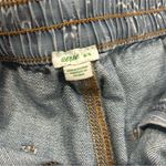 Aerie  Distressed Denim Shorts Womens Size M Medium Elastic Waist Cutoff Raw Hem Photo 4