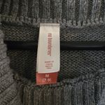 No Boundaries  Gray Knit Sweater Top M (7-9) Short Sleeve Cowl Neck Button Detail Photo 3
