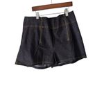 Unique Vintage Unique‎ Vintage Denim Shorts High Waist Stretch Black w/ Pockets Size L Photo 6