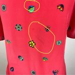 Paul Smith Red Floral Silk Blouse Size 4 Photo 4