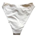 l*space L Joy Bitsy Cut White Bikini Bottom Stretch High Waist Women's Small NWT Photo 6