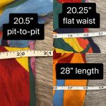 Terra & Sky Multicolor Tropical Leaf Tiered Peasant Blouse Resort Wear Boho 0X Photo 8