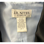 JR Nites Shirt Womens 12 Blue Black Rhinestone Evening Jacket Evening Wear Party Photo 6