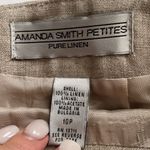 Amanda Smith  Petites 100% linen tan skirt. Size 10 petite Photo 2