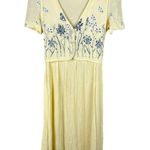 Periwinkle Vintage Y2K Yellow & Blue Floral Cottagecore Prairie Maxi Vest Dress Tie Back Photo 0
