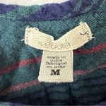 Ecote  Loose Fit Cropped Tank Top Striped Womans Size M Green Blue Photo 3