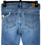 American Eagle  SZ 2 Jeggings Jeans Distressed Stretch Zip-Fly Mid-Rise Whiskered Photo 5