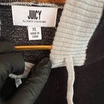 Juicy Couture  Black Silver Logo Hoodie Women's XL Long Sleeve Spellout Pullover Photo 3