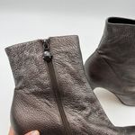 Taryn Rose Taryn by Metallic Leather Booties Heel Ankle Boots Photo 3