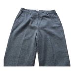 LL Bean High Waist Dress Pants Women12 PETITE Grey Tweed Straight Pockets Lined Gray Size 12P Photo 2