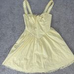 Yellow Lace Mini Dress Photo 0