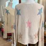 Vintage Havana  Cream Sweater with Multicolor Stars Photo 4