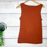 J.Crew  Burnt Orange Sleeveless Ruffle Top Size Small Photo 3