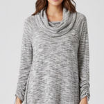 Knox Rose ‎ Sweater Womens Size L Cowl Neck Soft Knit Brushed Marled  Tunic Photo 0