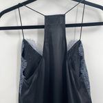 Cami NYC  The Racer Metallic Black Lace Trim silk Cami size xs Photo 7