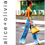 Alice + Olivia  Cay wide-leg cargo jeans- size 25 Photo 1