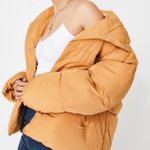 Free People Beige Gold Puffer Jacket Photo 2