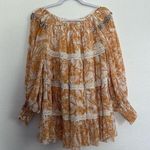 Las Noches Ibiza by Eric and Jack Tiered Long Sleeve Mini Dress Small White Photo 0