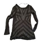 Rock & Republic  Black Studded Long Sleeve Top Photo 0