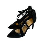 Nine West Women's Elilah Strappy Zip Up High Heels Black Size 7 Photo 0