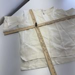 ZARA Shirt Womens Large White 100% Linen Short Sleeve Boxy Pocket Crewneck Top Photo 6