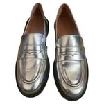 Madewell ‎ The Vernon Specchio Leather Loafers Metallic Silver Size 6 Photo 2
