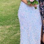 Velvi White Sequin Prom Dress Photo 1