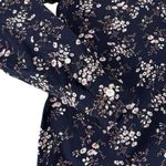 LL Bean Navy Blue Floral Wrinkle Free Pinpoint Oxford Long Sleeve Shirt Size XL Photo 4