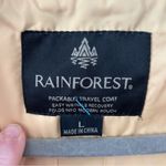 Rainforest Annette Ruffle Front Butter Yellow Packable Rain Jacket L Size L Photo 2