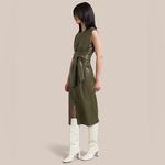 Modern Citizen  Pilar Faux Leather Dress in Olive Green size small Photo 1