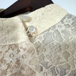 Vintage 1 Park Ave Cream Lace Coquette Union Made Button Down Shirt Size XL Photo 9