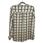 Talbots Chain Link Crepe Tie Neck Top Photo 2