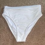 Xhilaration  White Textured Swim Bottom high waisted size medium swim wear Photo 0