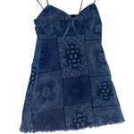 Urban Outfitters Elodie Bandana Print Mesh Mini Dress Blue Paisley slip Dress Photo 5