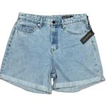 BLANK NYC The Perry Mom Jeans Shorts Light Wash Denim High Waist Cuff NWT 29 Photo 1