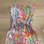 Lilly Pulitzer  Deanna Romper Belted Pink Orange Blue Seashell Size S Photo 0