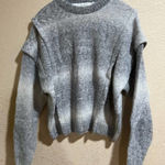 IRO  Valya Gray Ombre Ruffle Oversized Crewneck Sweater medium Photo 0