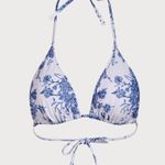Berlook Floral Halter Triangle Bikini SET 05 Blue Size XS Photo 8