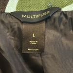 Multiples Mod Retro 70s Brown Notch Lapel Linen Cotton Open Blazer Jacket Sz L Photo 2